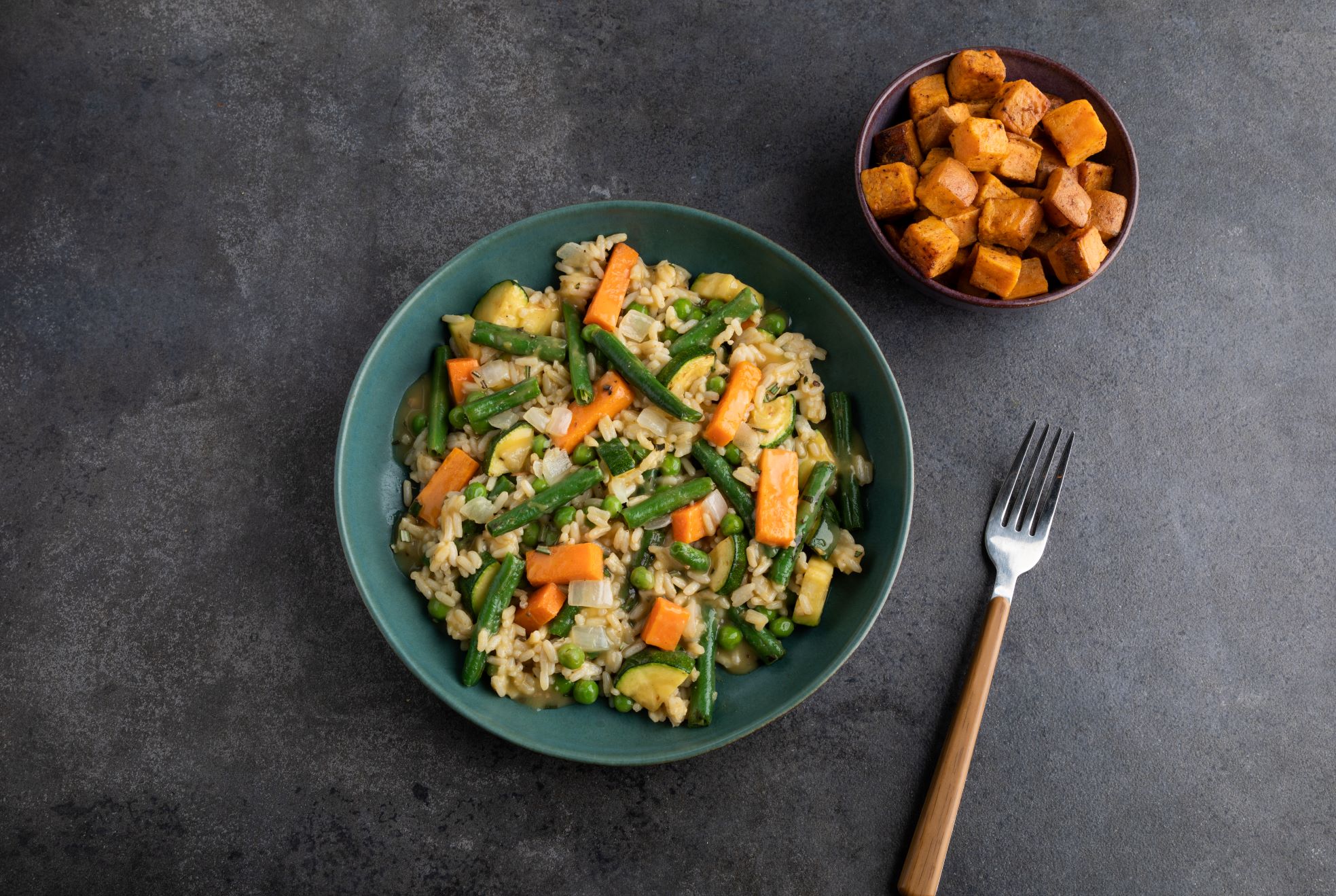 Creamy Vegetable Risotto with Sweet Potatoes